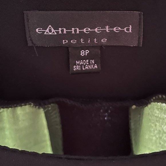 Black & Green Striped A-Line Dress - Picture 3 of 3